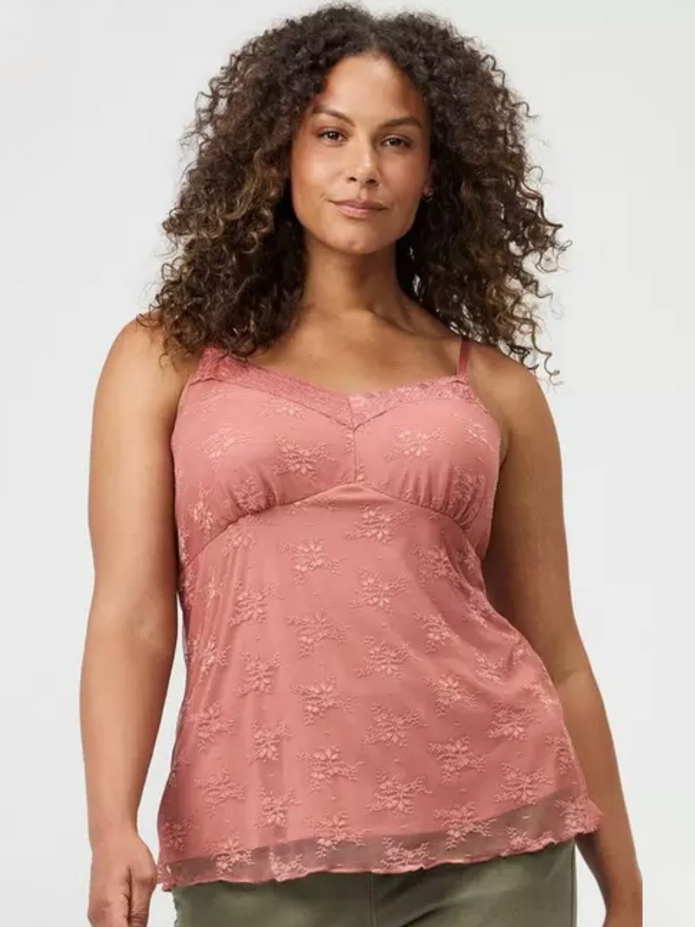 Torrid Dusty Rose Pink Sweetheart Lace Cami Plus Size 3X Curvy